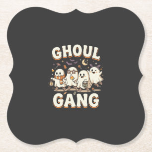 Halloween Spookbende Kartonnen Onderzetters