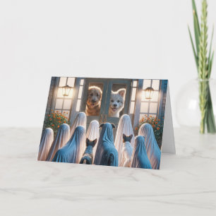 Halloween spookhonden kaart