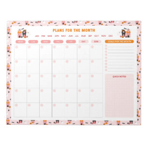 Halloween spookhuis maandelijks om lijstplanner te notitieblok