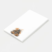 Halloween spookhuis met pompoenen & gebladerte post-it® notes (Schuin)