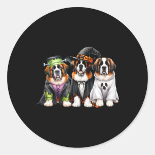 Halloween spookkostuum heksenhond Sint Bernard St Ronde Sticker