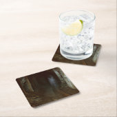 Halloween - spookmijn 1 vierkante kartonnen onderzetter (Insitu)