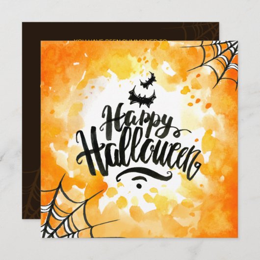 Halloween Spooktaculaire | Invitation du parti (Devant / Derrière)