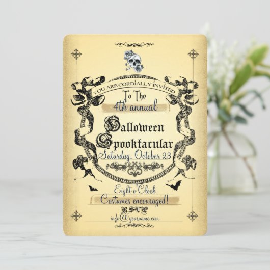 Halloween ~ Spooktacular1 - Carte d'invitation (Debout devant)