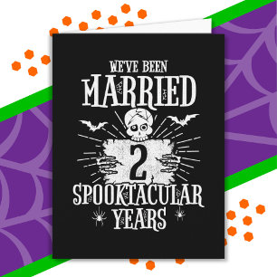 Halloween Spooktacular 2e bruiloft Jubileum Kaart