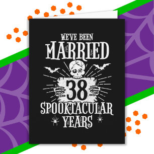 Halloween Spooktacular 38e huwelijksverjaardag Kaart