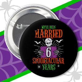 Halloween Spooktacular 6th Wedding Jubileum Ronde Button 5,7 Cm