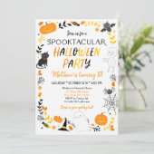 Halloween Spooktacular Birthday Kaart (Staand voorkant)