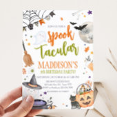 Halloween Spooktacular Birthday Party Invitation Kaart