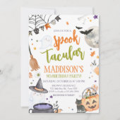Halloween Spooktacular Birthday Party Invitation Kaart (Voorkant)