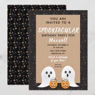 Halloween Spooktacular Birthday Schattigee Geesten Kaart