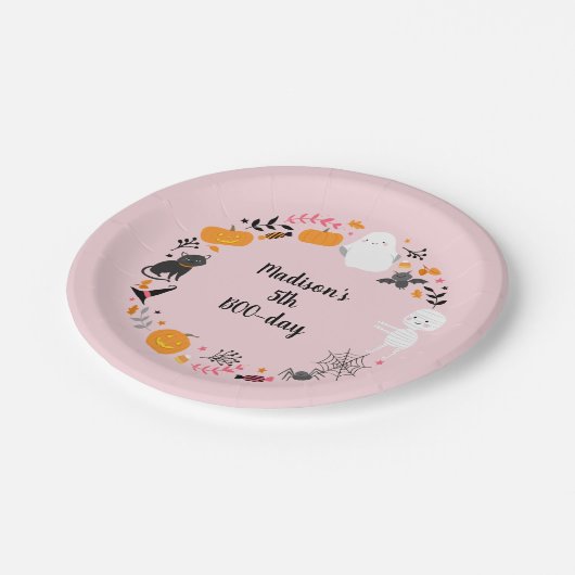 Halloween Spooktacular Boo Day Birthday Papieren Bordje (Gekanteld)