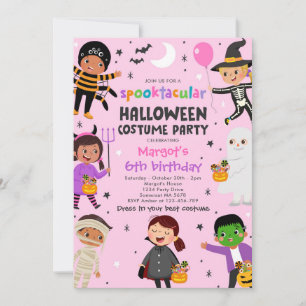Halloween Spooktacular Costume Verjaardagsfeest Kaart