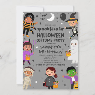 Halloween Spooktacular Costume Verjaardagsfeest Kaart