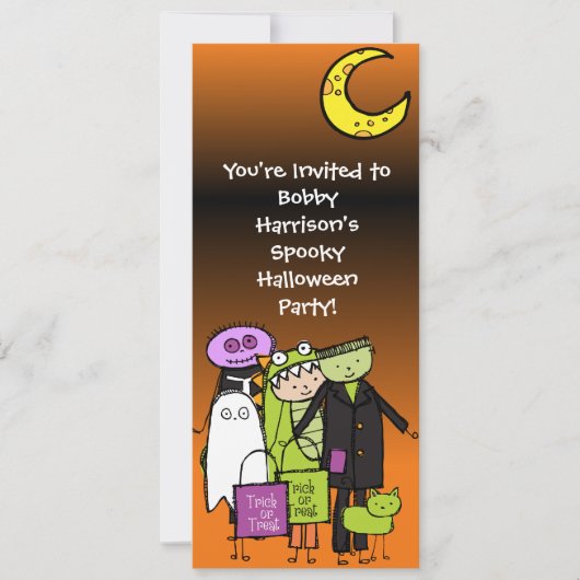 Halloween Spooktacular Custom Invation Kaart (Voorkant)