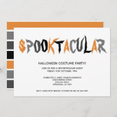 Halloween Spooktacular Party Striped Pattern Kaart (Voorkant / Achterkant)