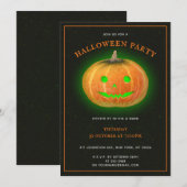 Halloween Spooktacular Pumpkin Smile Grunge Kaart (Voorkant / Achterkant)