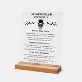 Halloween Spooktacular Signature Cocktail Acryl Bord (Hoek)