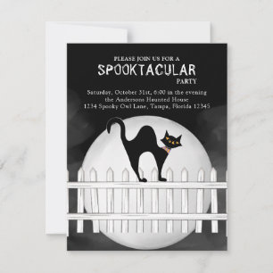 Halloween Spooktacular Spooky Black Cat Kaart