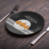 Halloween Spooktacular Whimsical Pumpkins Funny Papieren Bordje