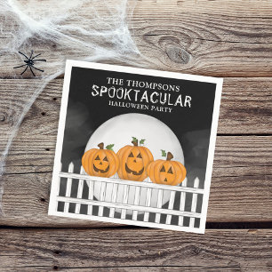 Halloween Spooktacular Whimsical Pumpkins Funny Servet
