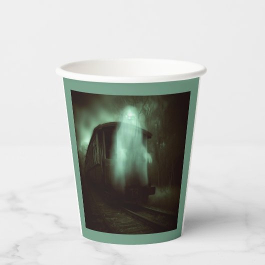 Halloween - spooktrein 2 papieren bekers (Voorkant)