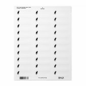  Halloween, Spooky Art Nouveau Black Cat Etiket (Full Sheet)