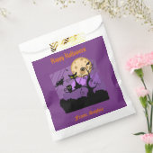 Halloween Spooky Black Cat Bat Owl Moon Custom Bedankzakje (Gezegeld)