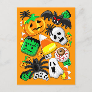 Halloween Spooky Candies Party Briefkaart