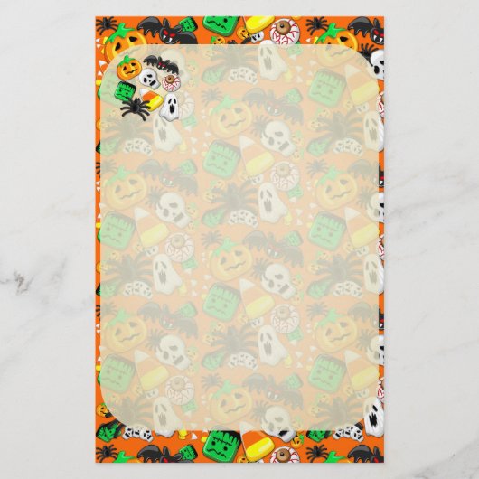 Halloween Spooky Candies Party Briefpapier (Voorkant)