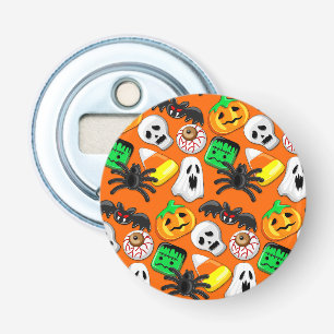 Halloween Spooky Candies Party Button Flesopener