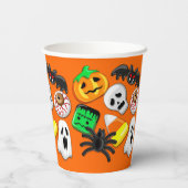 Halloween Spooky Candies Party Papieren Bekers (Achterkant)