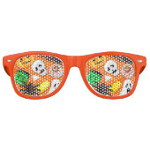Halloween Spooky Candies Party Retro Zonnebril (Voorkant)