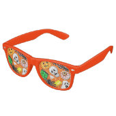 Halloween Spooky Candies Party Retro Zonnebril (Gekanteld)