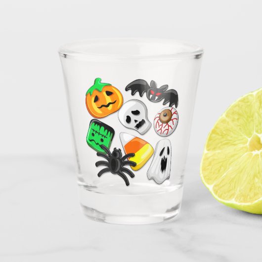 Halloween Spooky Candies Party Shot Glas (Voorkant)