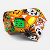 Halloween Spooky Candies Party Stropdas (Opgerold)