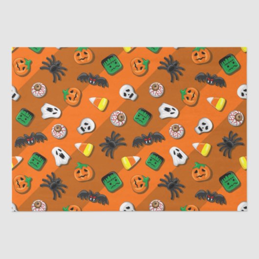 Halloween Spooky Candies Party Tissuepapier (Voorkant)