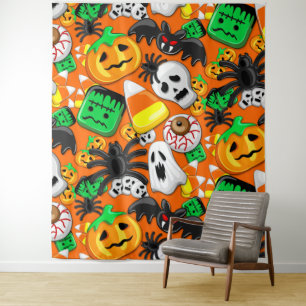 Halloween Spooky Candies Party Wandkleed