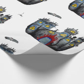 Halloween Spooky Castle Wrapping Paper Cadeaupapier (Hoek)