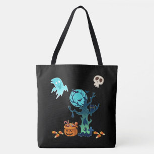Halloween Spooky Creepy Ghost Bats Skulls & Snoep Draagtas
