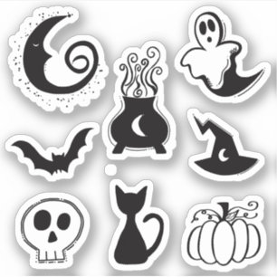 Halloween Spooky Doodles Sticker