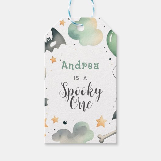 Halloween Spooky eerste Cadeaulabel (Voorkant)