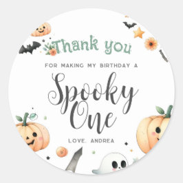 Halloween Spooky eerste Ronde Sticker