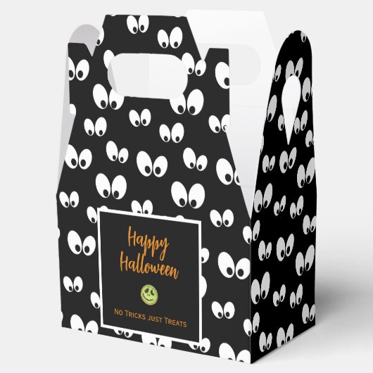 Halloween spooky eye green koekje geen trucjes bedankdoosjes (Geopend)