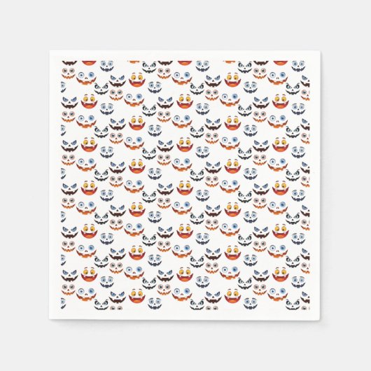 Halloween Spooky Face Pattern Servet (Voorkant)