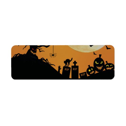Halloween Spooky Fun Etiket (Voorkant)