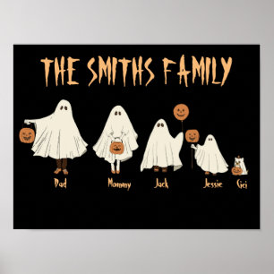 Halloween spooky geest familie poster