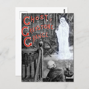 HALLOWEEN SPOOKY GEEST VAN GREYSTONE MANSION BRIEFKAART