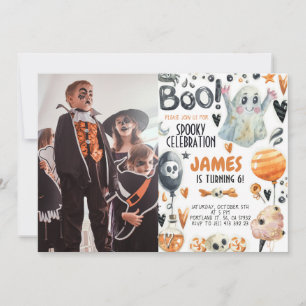 Halloween Spooky Ghost Birthday Uitnodiging