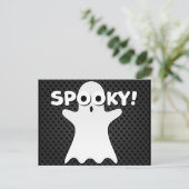 Halloween Spooky Ghost Black Briefkaart (Staand voorkant)